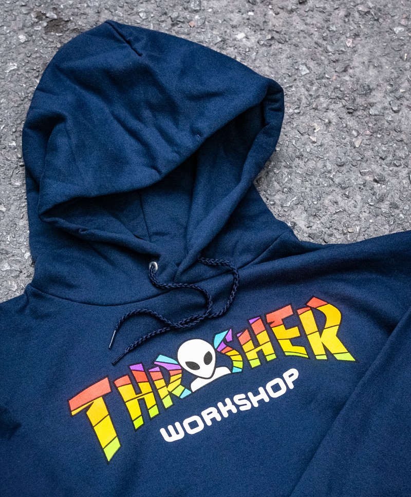 THRASHER X ALIEN WORKSHOP SPECTRUM HOOD NAVY