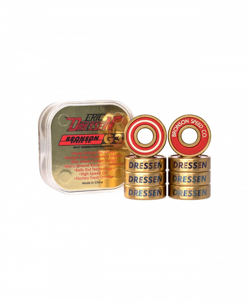 BRONSON SPEED CO. ERIC DRESSEN PRO G3 BEARINGS 8mm GOLD