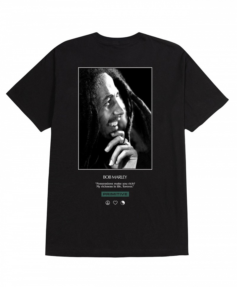 PRIMITIVE X BOB MARLEY LIFE FOREVER TEE BLACK