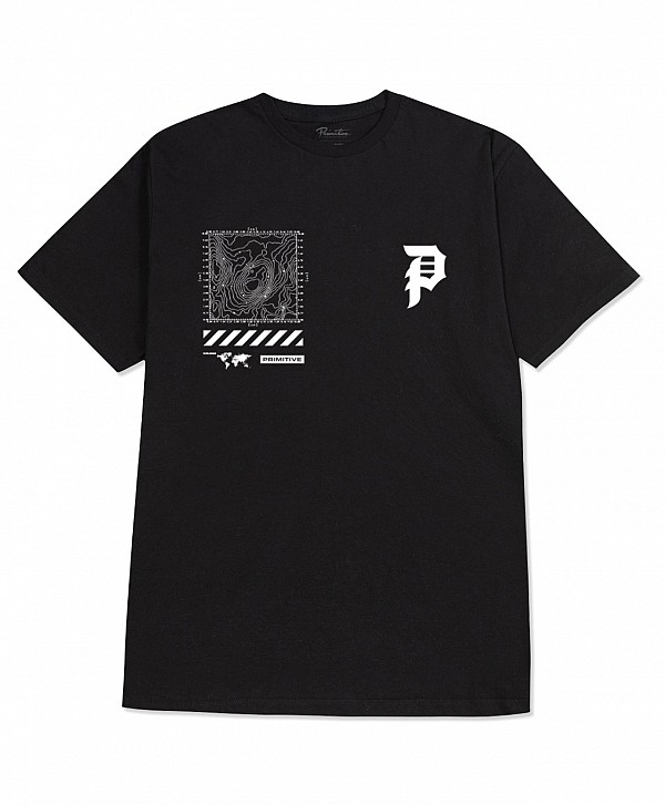 PRIMITIVE X CALL OF DUTY MAPPING DIRTY P TEE BLACK