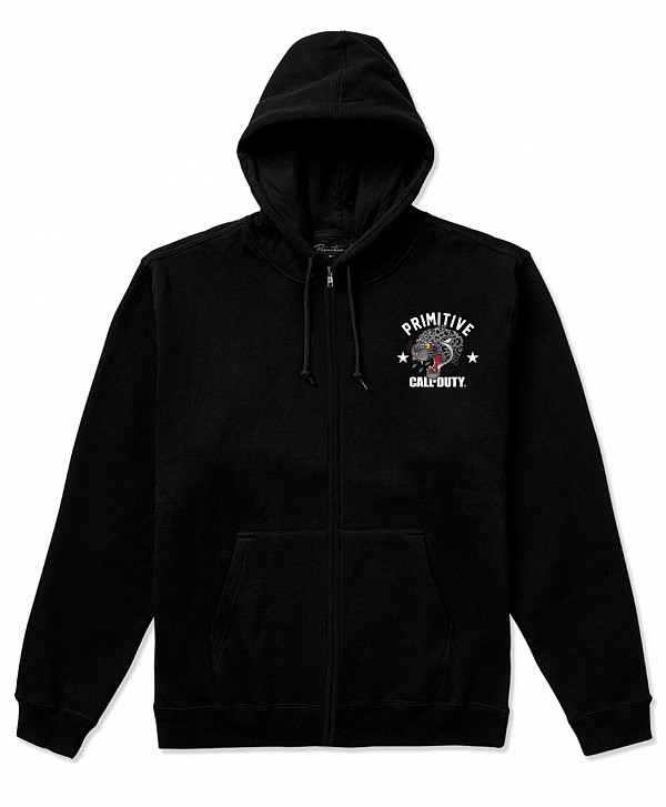 PRIMITIVE X CALL OF DUTY BLACK JAGUAR ZIP HOOD BLACK