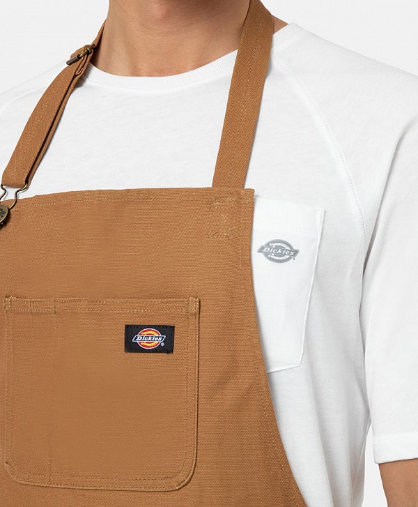 DICKIES BIB APRON BROWN DUCK