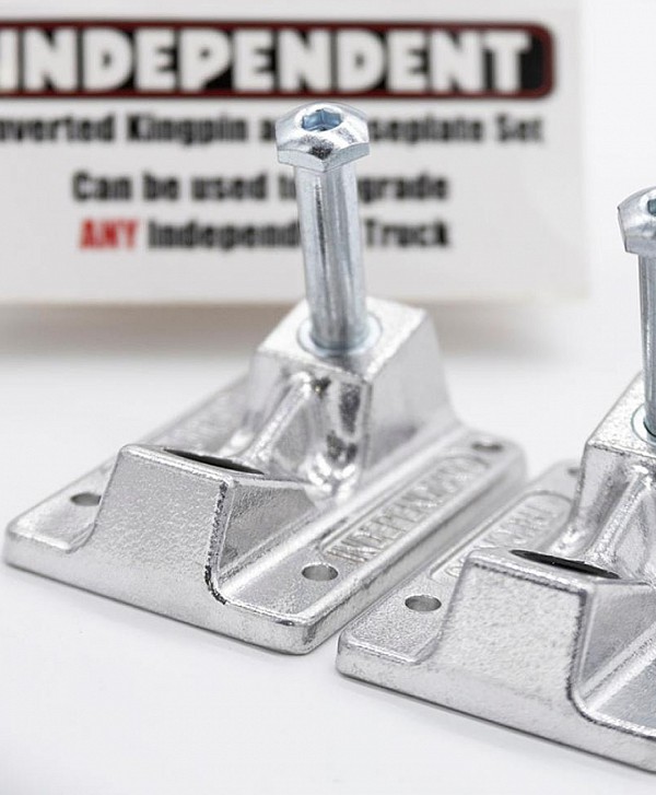 INDEPENDENT INVERTED KINGPIN BASEPLATE SET SILVER