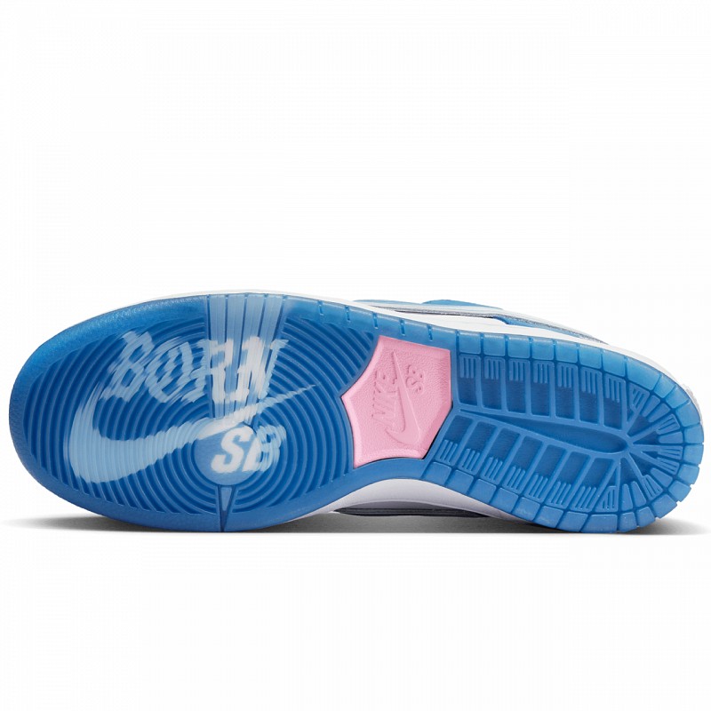 NIKE SB X BORN X RAISED DUNK LOW PRO DEEP ROYAL BLUE/WHITE-WHITE