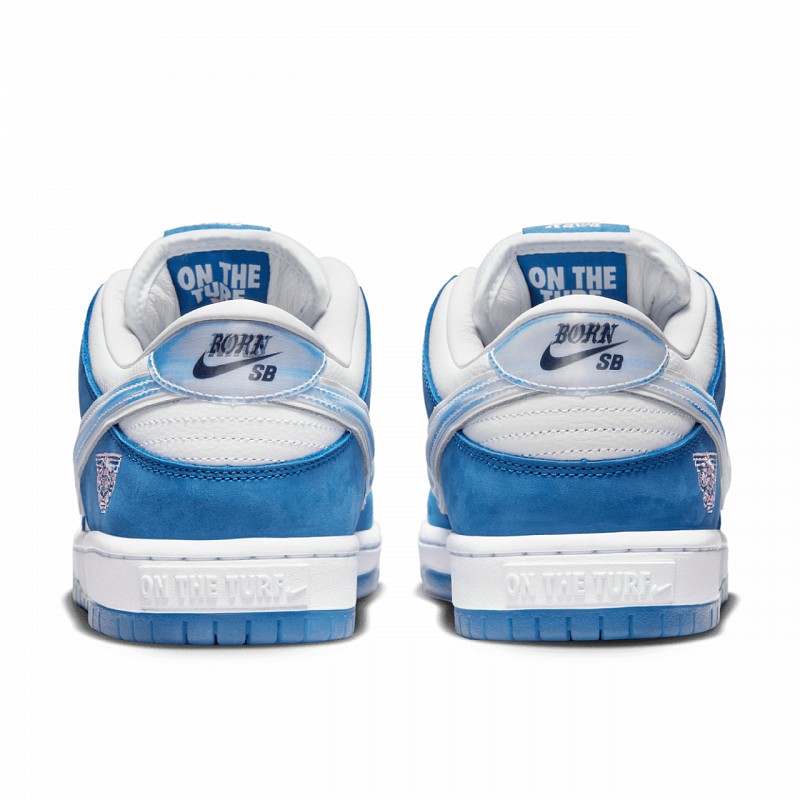 NIKE SB X BORN X RAISED DUNK LOW PRO DEEP ROYAL BLUE/WHITE-WHITE