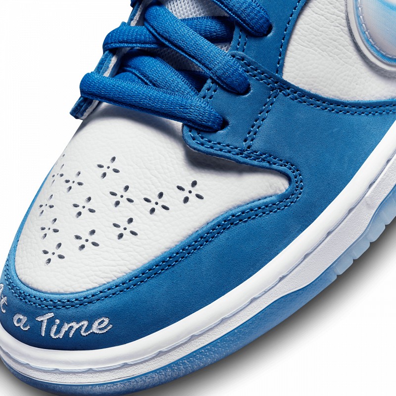 NIKE SB X BORN X RAISED DUNK LOW PRO DEEP ROYAL BLUE/WHITE-WHITE