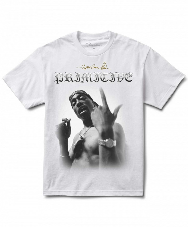 PRIMITIVE X 2PAC INJECTION ONE TEE WHITE