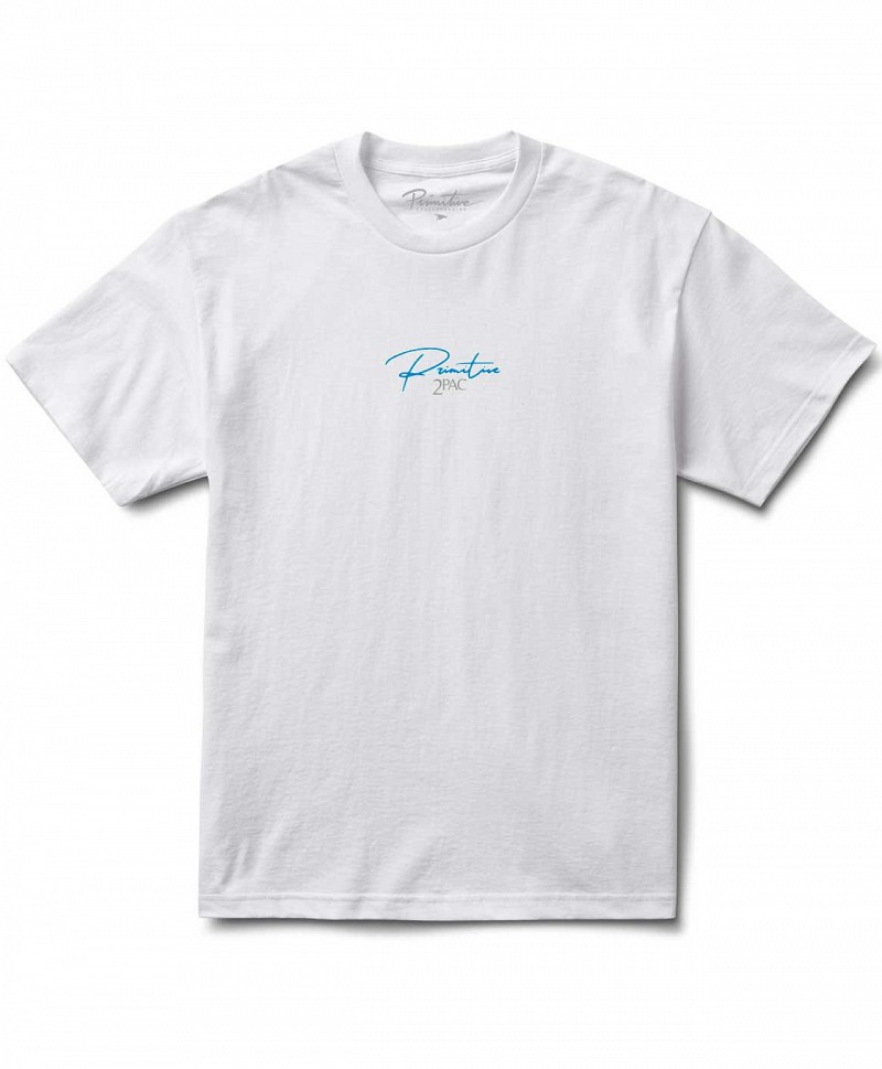 PRIMITIVE X 2PAC INJECTION LYRICS II TEE WHITE