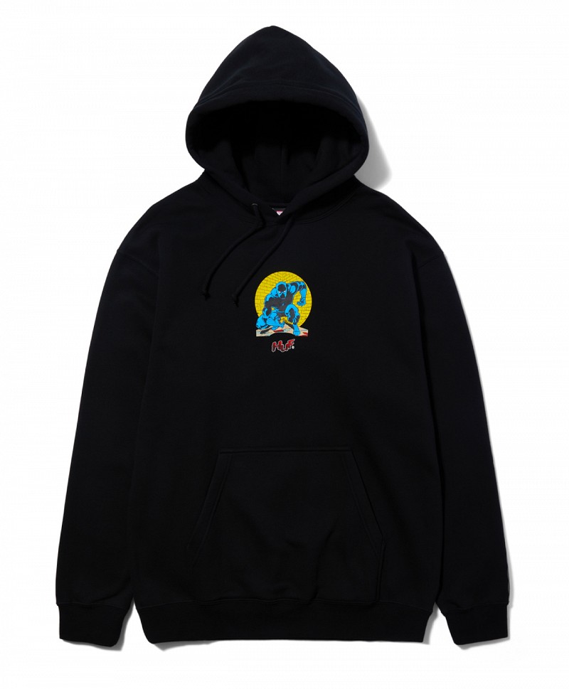 HUF X AVENGERS NIGHT PROWLING HOOD BLACK