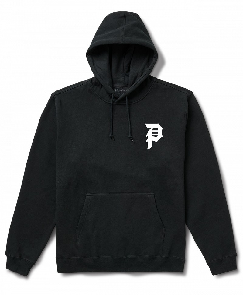 PRIMITIVE X GUNS N ROSES CROSS HOOD BLACK