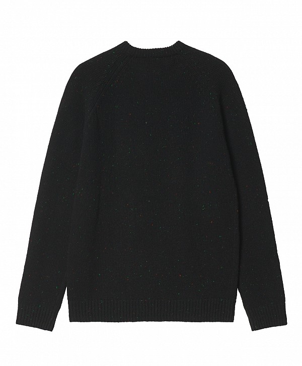CARHARTT WIP ANGLISTIC SWEATER SPECKLED BLACK
