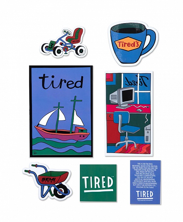 TIRED FW23 STICKER PACK MULTI