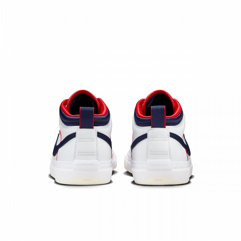NIKE SB REACT LEO BAKER PRM WHITE/MIDNIGHT NAVY/UNIVERSITY RED