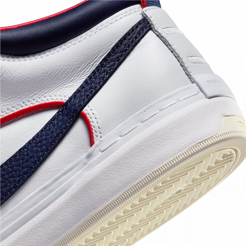 NIKE SB REACT LEO BAKER PRM WHITE/MIDNIGHT NAVY/UNIVERSITY RED