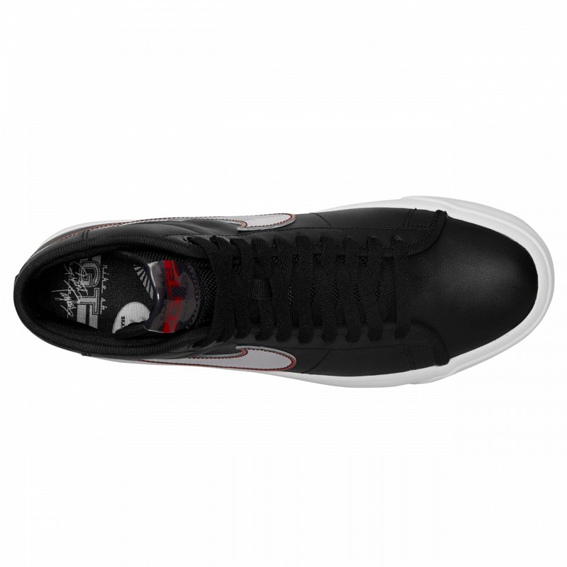 NIKE SB ZOOM BLAZER MID PRO GT BLACK/METALLIC SILVER