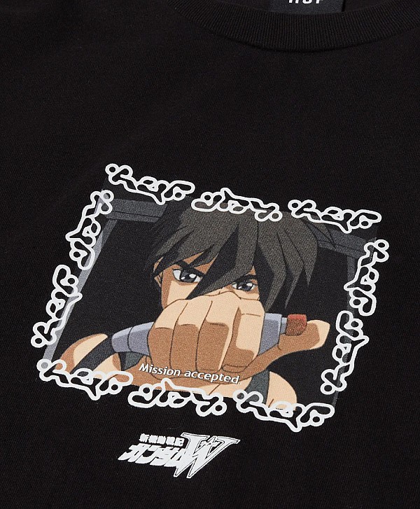HUF X GUNDAM HEERO TEE BLACK
