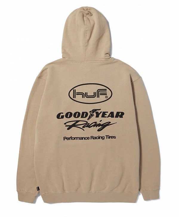 HUF X GOODYEAR FINAL LAP HOOD NATURAL