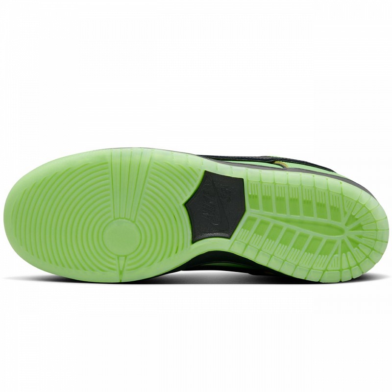NIKE SB X THE POWERPUFF GIRLS DUNK LOW BUTTERCUP MEAN GREEN