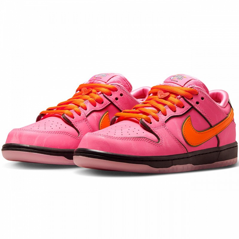 NIKE SB X THE POWERPUFF GIRLS DUNK LOW BLOSSOM LOTUS PINK