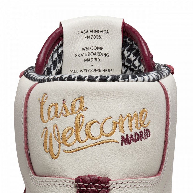 NIKE SB X WELCOME SKATEBOARDING BLAZER MID SAIL/DARK BEETROOT-WHITE