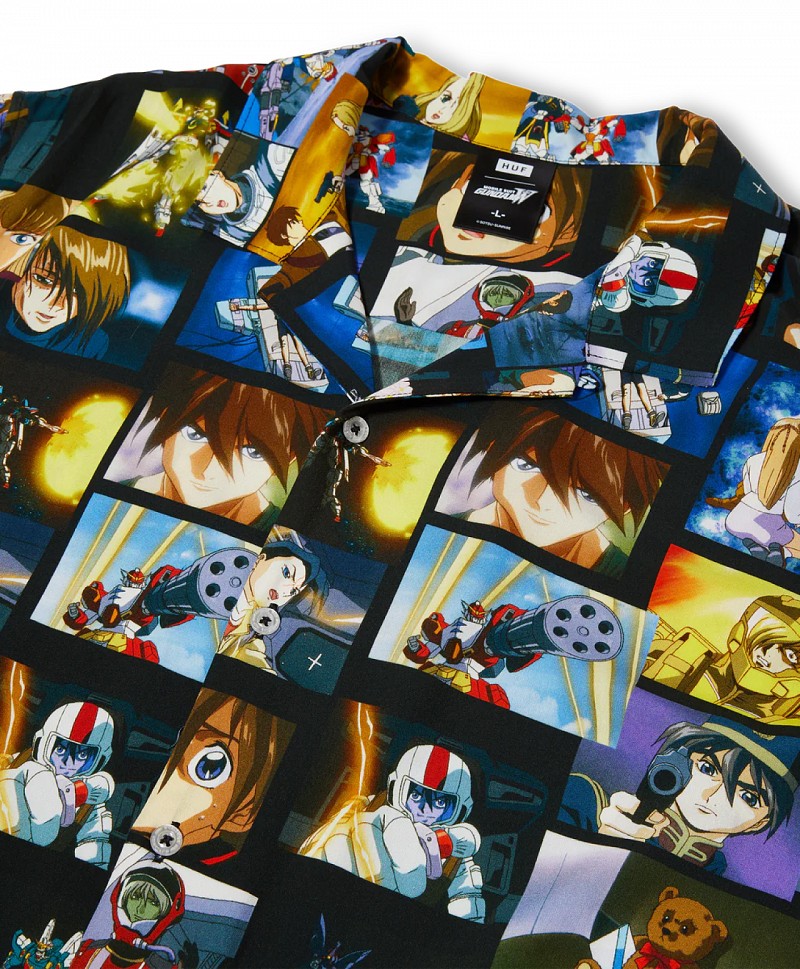 HUF X GUNDAM SCREENSHOTS RESORT SHIRT MULTI