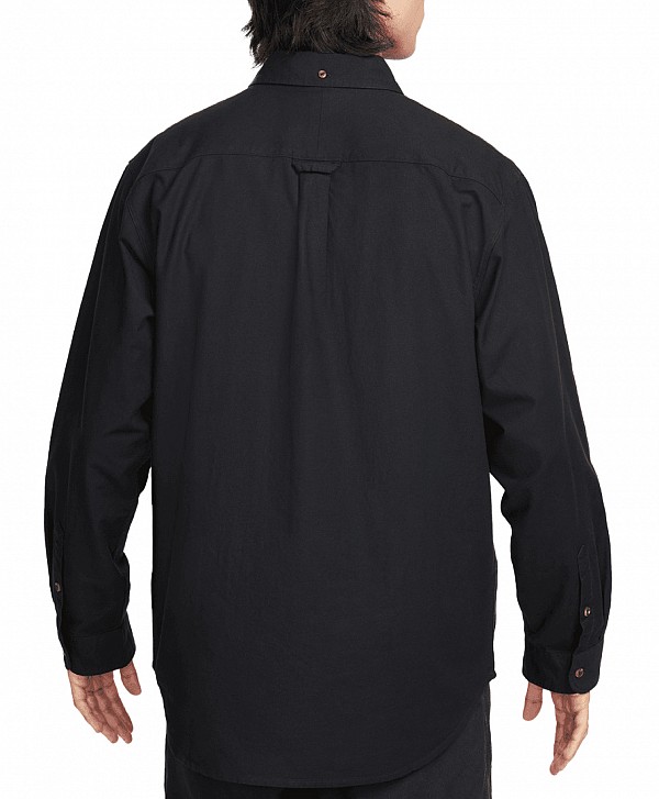 NIKE LIFE OXFORD BUTTON-DOWN SHIRT BLACK