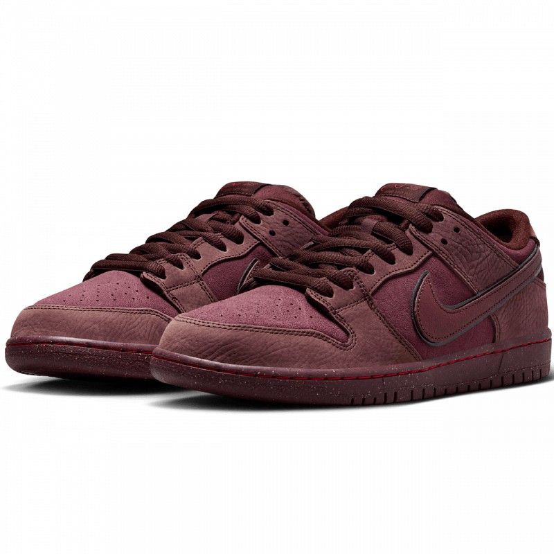NIKE SB DUNK LOW PREMIUM 'CITY OF LOVE' BURGUNDY CRUSH/DARK TEAM