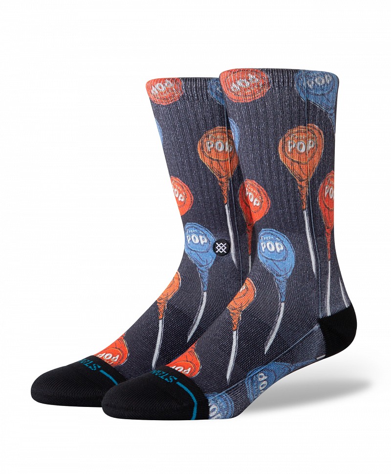 STANCE X TOOTSIE ROLL TOOTSIE POP CREW SOCKS BLACK