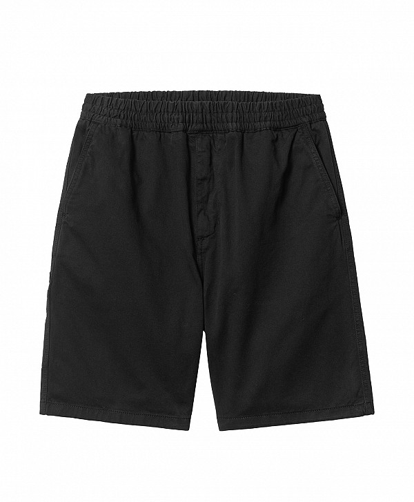 CARHARTT WIP FLINT SHORT BLACK GARMENT DYED
