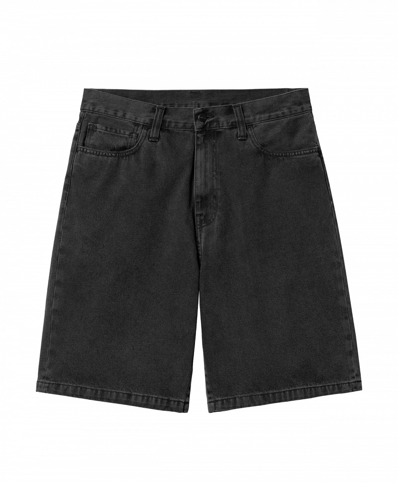 CARHARTT WIP LANDON SHORT BLACK STONE WASHED
