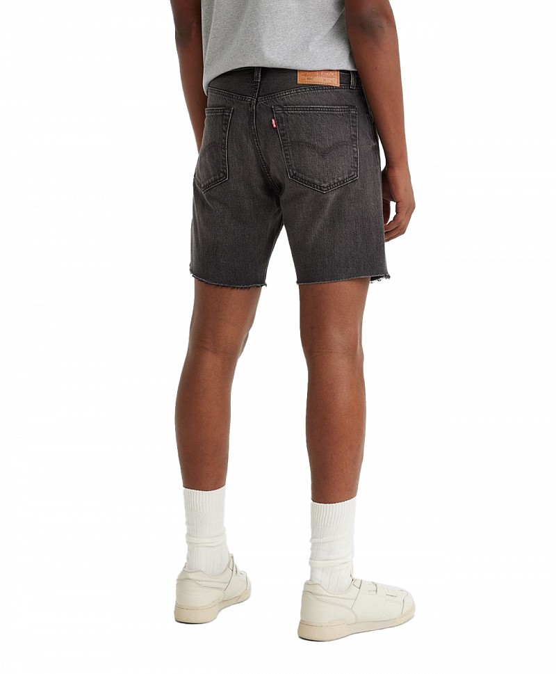 LEVIS® 501 93 CUT OFF JEAN SHORTS WORN IN BLACK