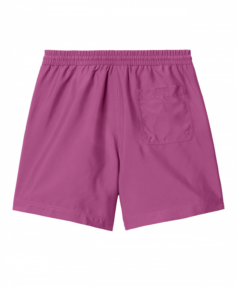 CARHARTT WIP CHASE SWIM TRUNKS MAGENTA/GOLD