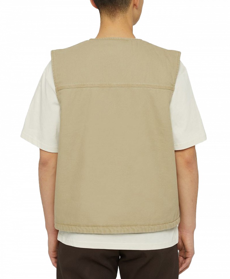 DICKIES DUCK CANVAS SUMMER VEST STONE WASHED DESERT SAND