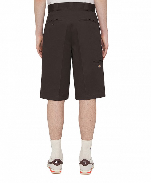 DICKIES 13 INCH MULTI POCKET WORK SHORTS DARK BROWN
