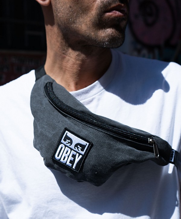 OBEY WASTED HIP PACK II PIGMENT BLACK