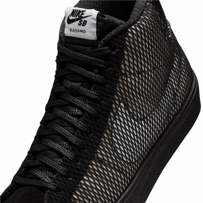 nike blazer mid premium leather black