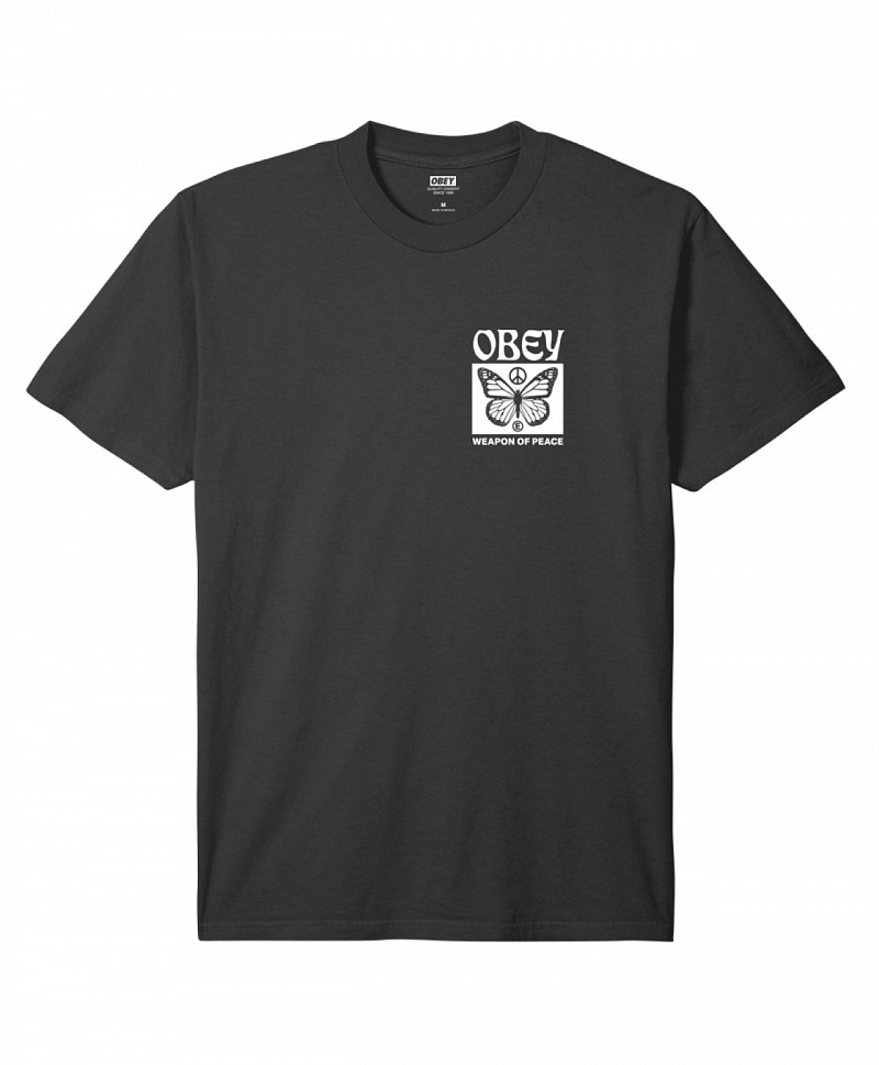 OBEY WEAPON OF PEACE TEE PIGMENT VINTAGE BLACK