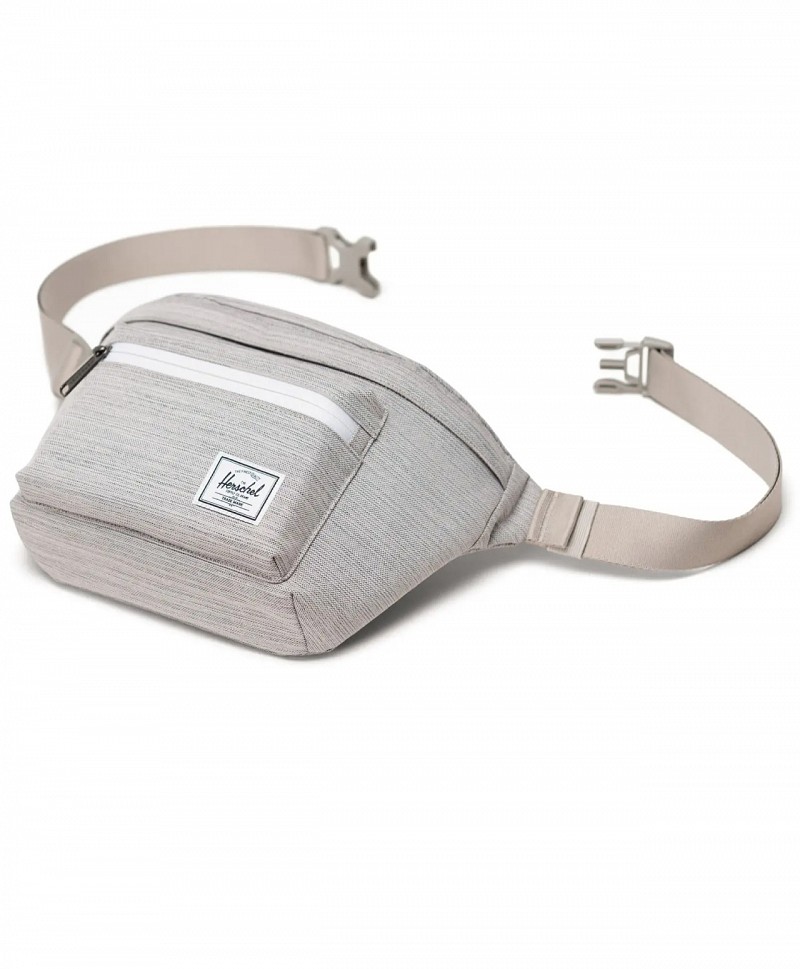 HERSCHEL POP QUIZ HIP PACK LIGHT GREY CROSSHATCH