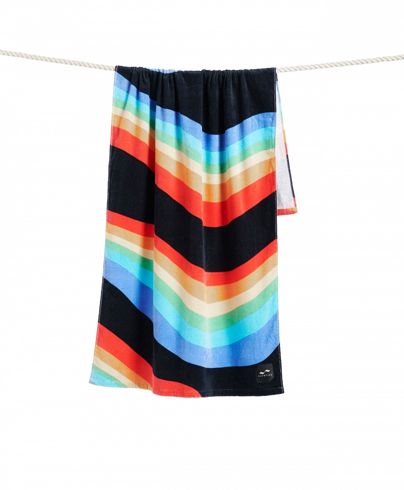 SLOWTIDE ROYGBIV TOWEL BLACK