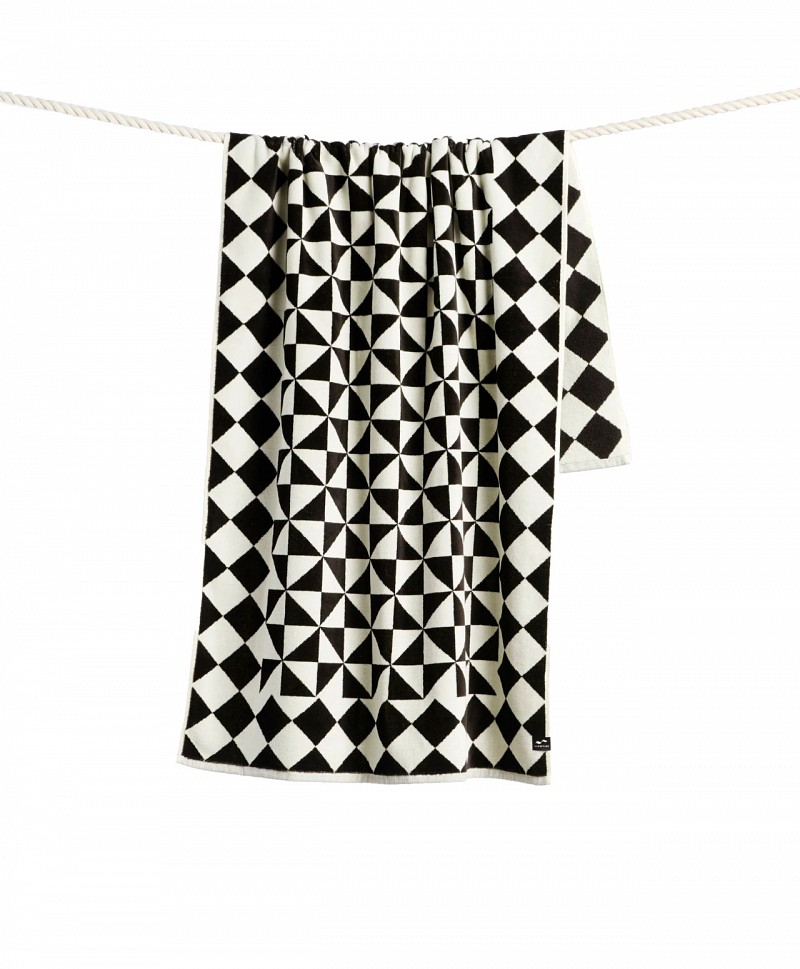 SLOWTIDE GATSBY PREMIUM WOVEN TOWEL BLACK