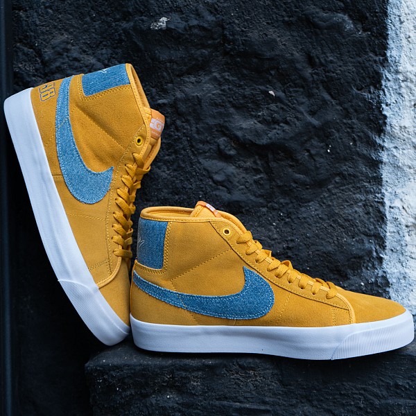 NIKE SB BLAZER MID PRO GT UNIVERSITY GOLD/GAME ROYAL