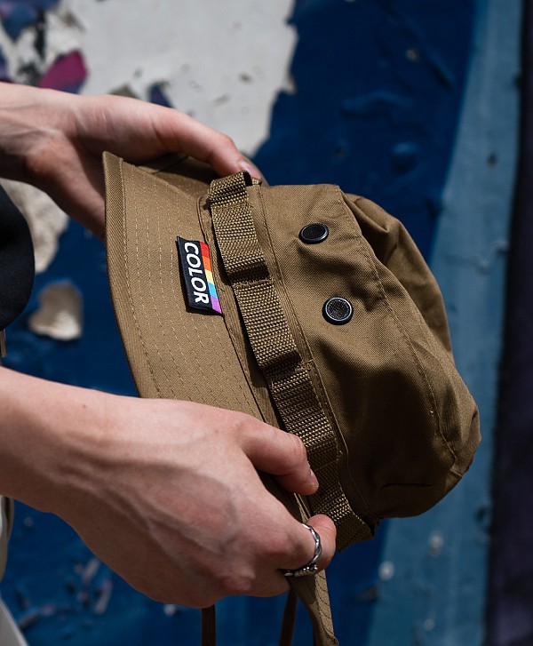 COLOR I-5 LACED BUCKET HAT CARAMEL