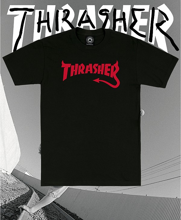 THRASHER DIABLO TEE BLACK