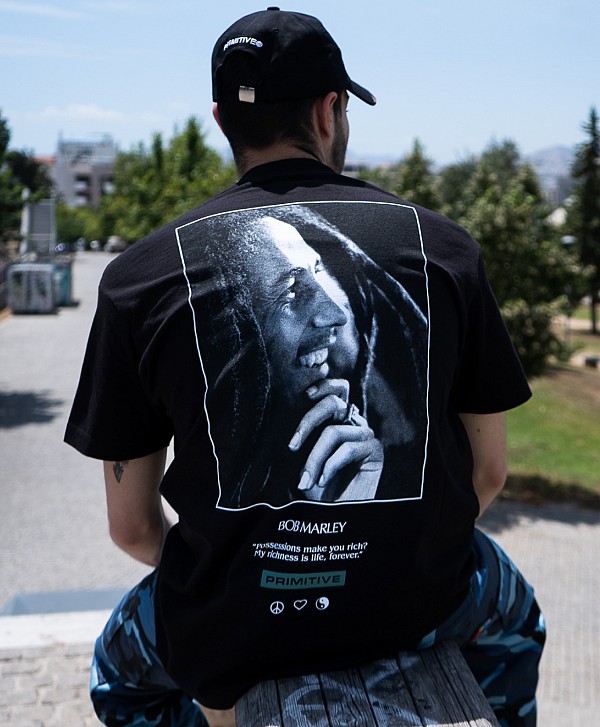PRIMITIVE X BOB MARLEY LIFE FOREVER TEE BLACK