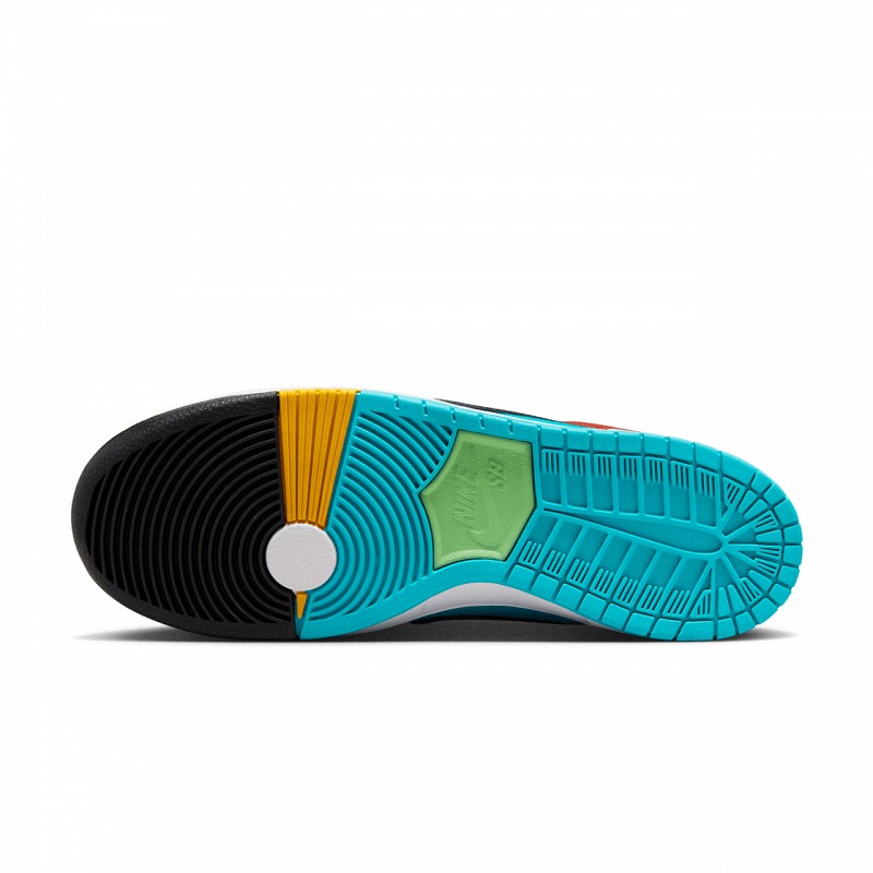NIKE SB X DIʼORR GREENWOOD DUNK HIGH DECON NAVAJO ARTS TURQUOISE BLUE/BLACK-RUGGED ORANGE