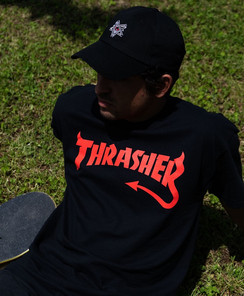 THRASHER DIABLO TEE BLACK