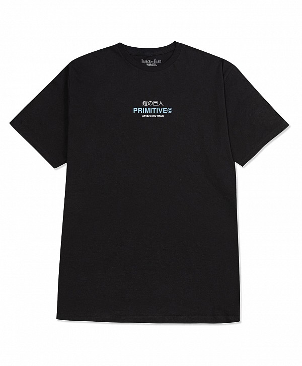 PRIMITIVE X ATTACK ON TITAN ARMORED HEAVYWEIGHT TEE BLACK