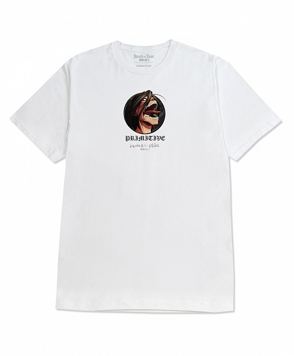 PRIMITIVE X ATTACK ON TITAN FUTURE MEMORY TEE WHITE