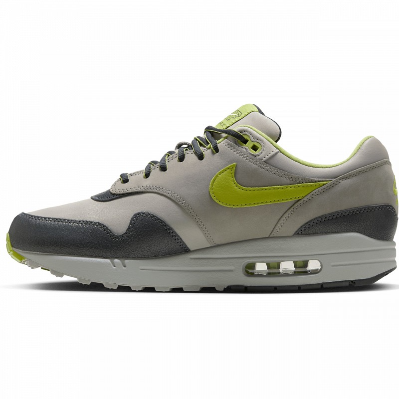 NIKE X HUF AIR MAX 1 ANTHRACITE/PEAR-MEDIUM GREY-FLAT PEWTER