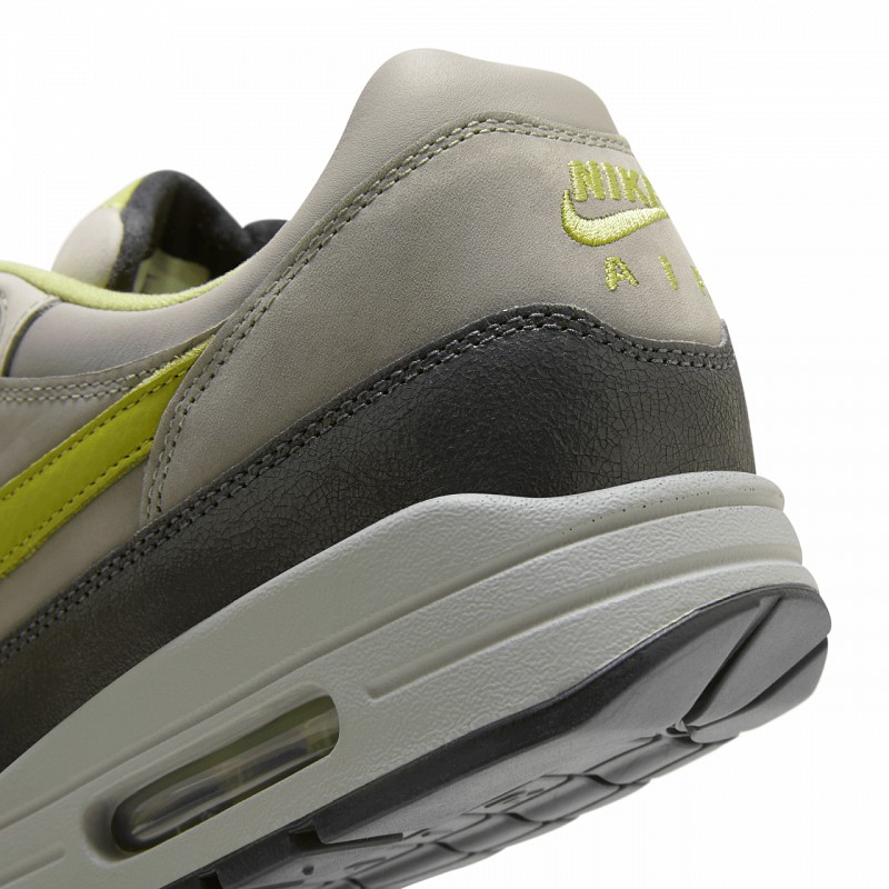 NIKE X HUF AIR MAX 1 ANTHRACITE/PEAR-MEDIUM GREY-FLAT PEWTER